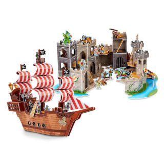 3D Castle and Pirate Ship Puzzles