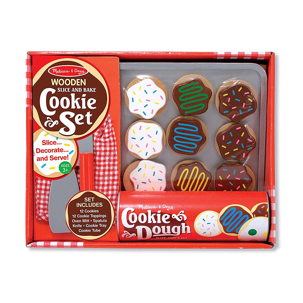 Wooden Cookie Slice and Bake Play Set