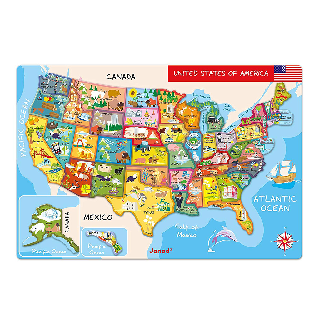 USA Map Puzzle for Kids
