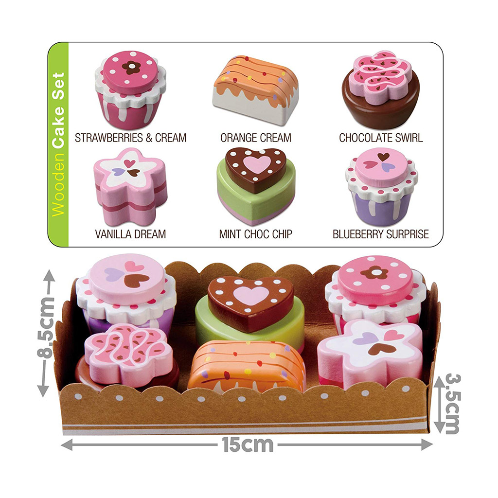 Wooden Cake Play Food Set