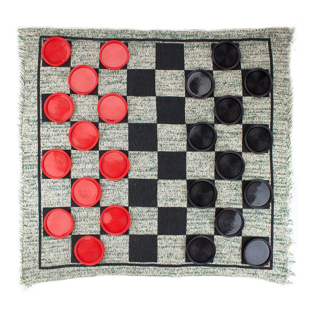 Details about   Giant Checkers and Tic Tac Toe Reversible Board Game 