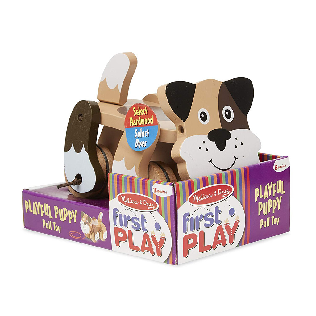 melissa & doug playful puppy pull toy