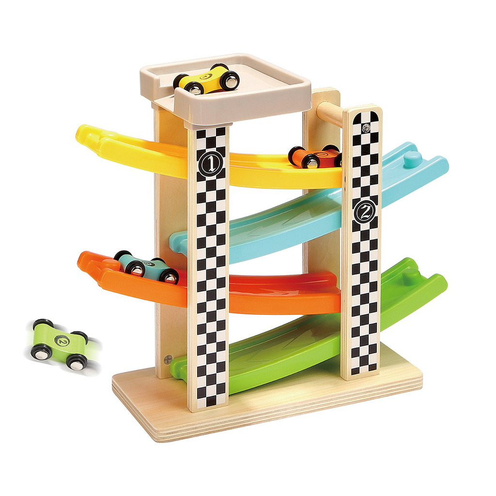 5 Schichten Holz Ball Racer Ramp Track Set Mini Maze Race für Kleinkinder 