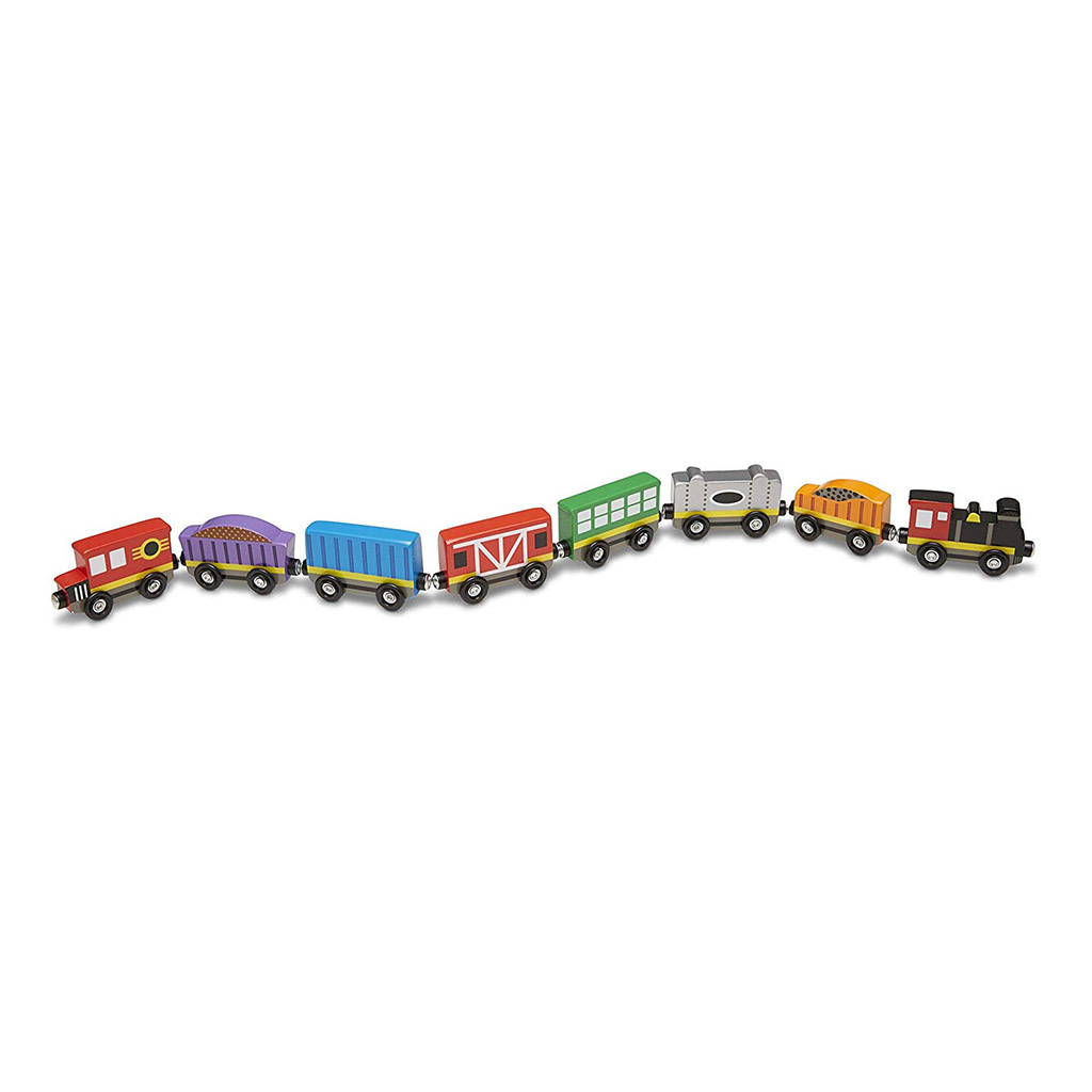 wooden train set for toddlers