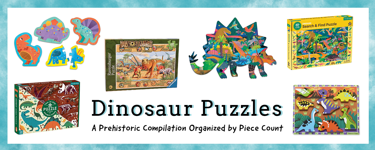 Galt Toys Dinosaurs 4 Puzzles in a Box Contains 12 16 20 and 24 piece puzzles 