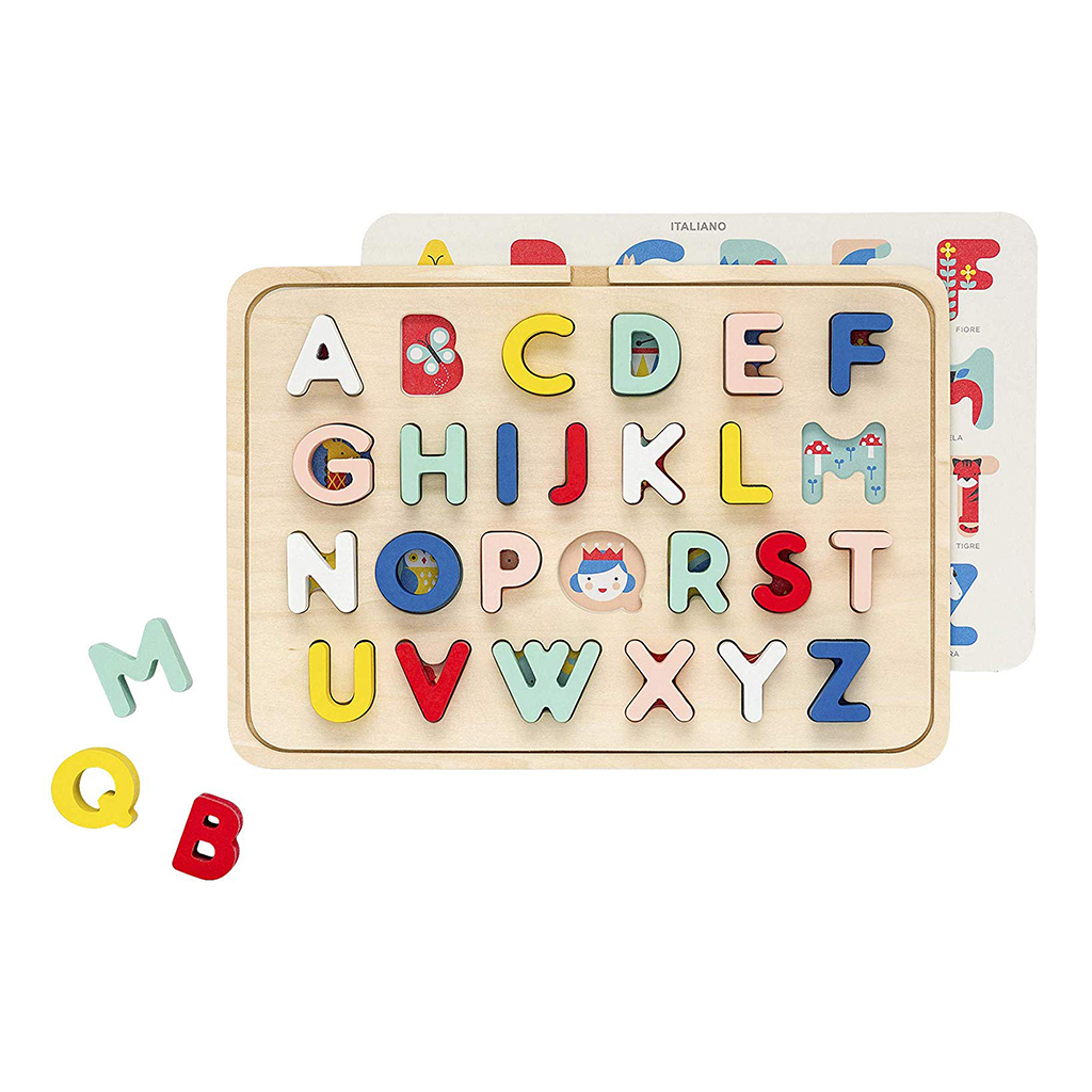 childrens wooden alphabet puzzle